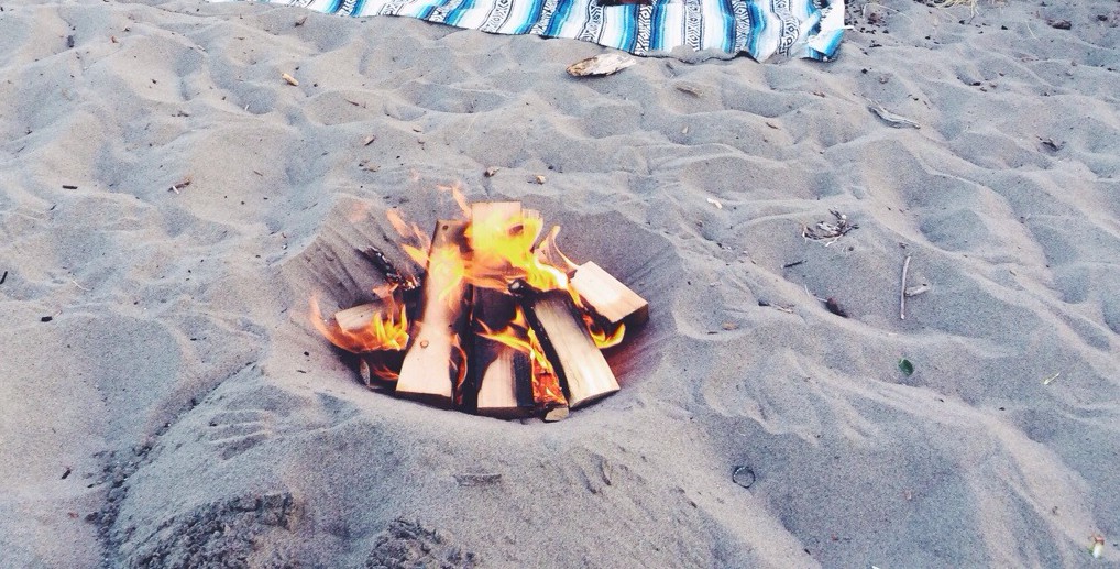 beach bonfire