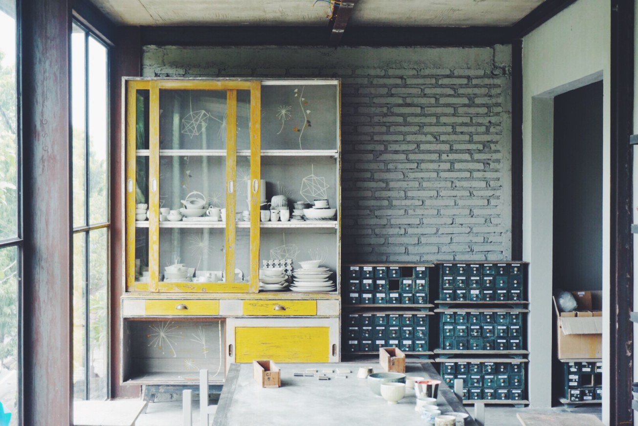 Inside the ceramics workshop where they catalog all the pieces they make for up to 5 years.