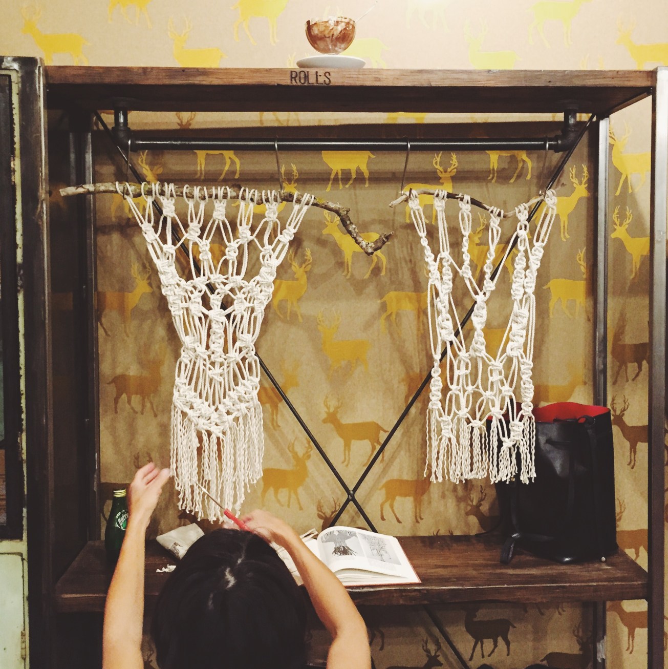 macrame making at Bucks and Does