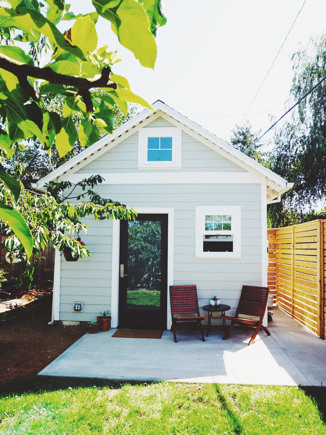 THe exterior of the tiny house